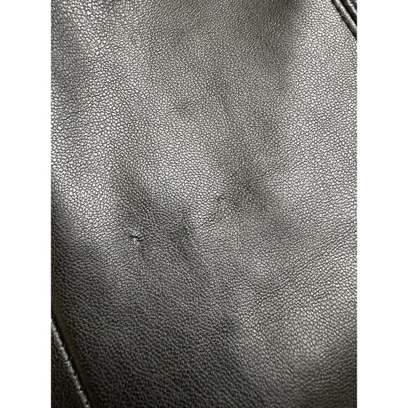 Zara Womens Black Pants Faux Leather Side Zipper Ankle‎ Zippers Sz Large - Picture 9 of 10